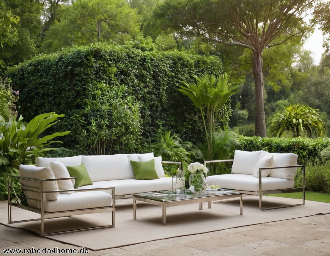 Edelstahl: Elegant und langlebig   - Gartenmöbel-Trends: Welche Materialien sind langlebig?