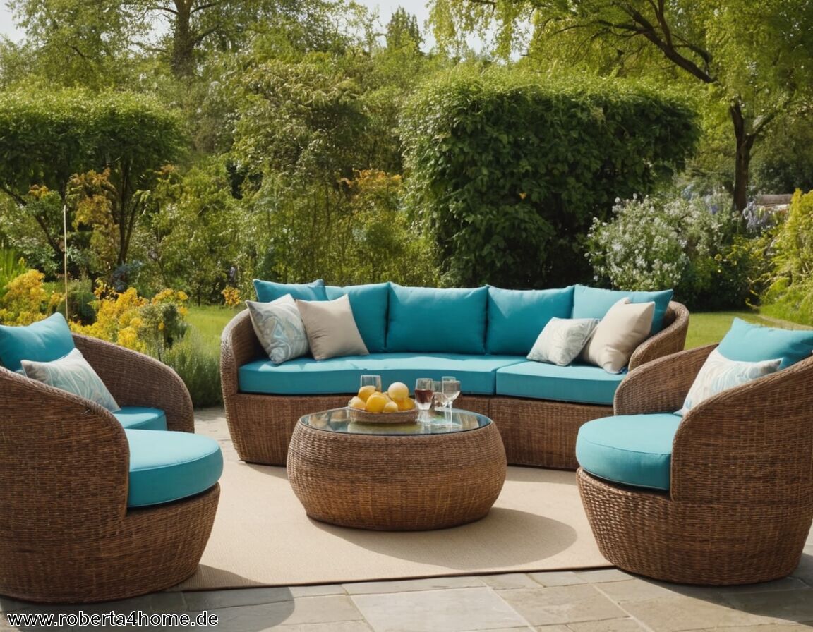 Rattan: Stylisch und witterungsbeständig   - Gartenmöbel-Trends: Welche Materialien sind langlebig?